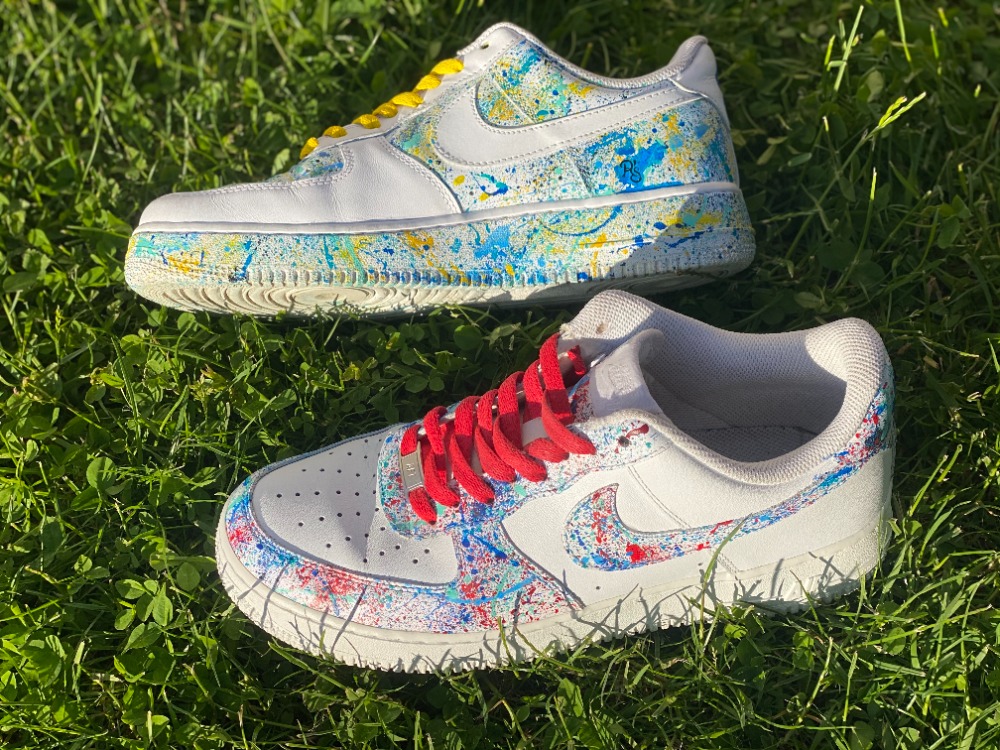 Nike AF1 custom paint splash de peinture