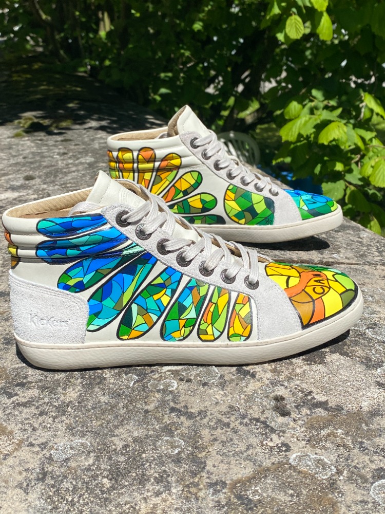 Kickers custom vitraux sagrada familial coté droit