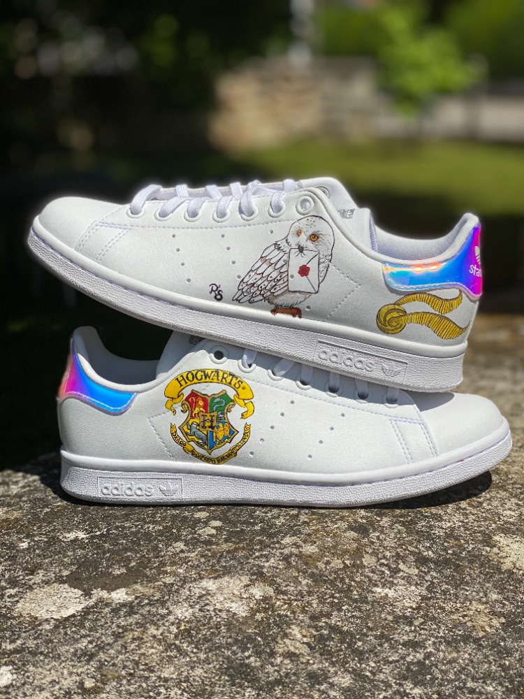 Stan smith Harry Potter Hedwige vif d'or bon de poudlard