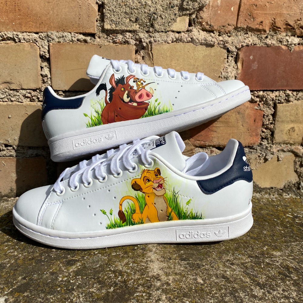 Stan smith custom roi lion samba petit et timon et pumba