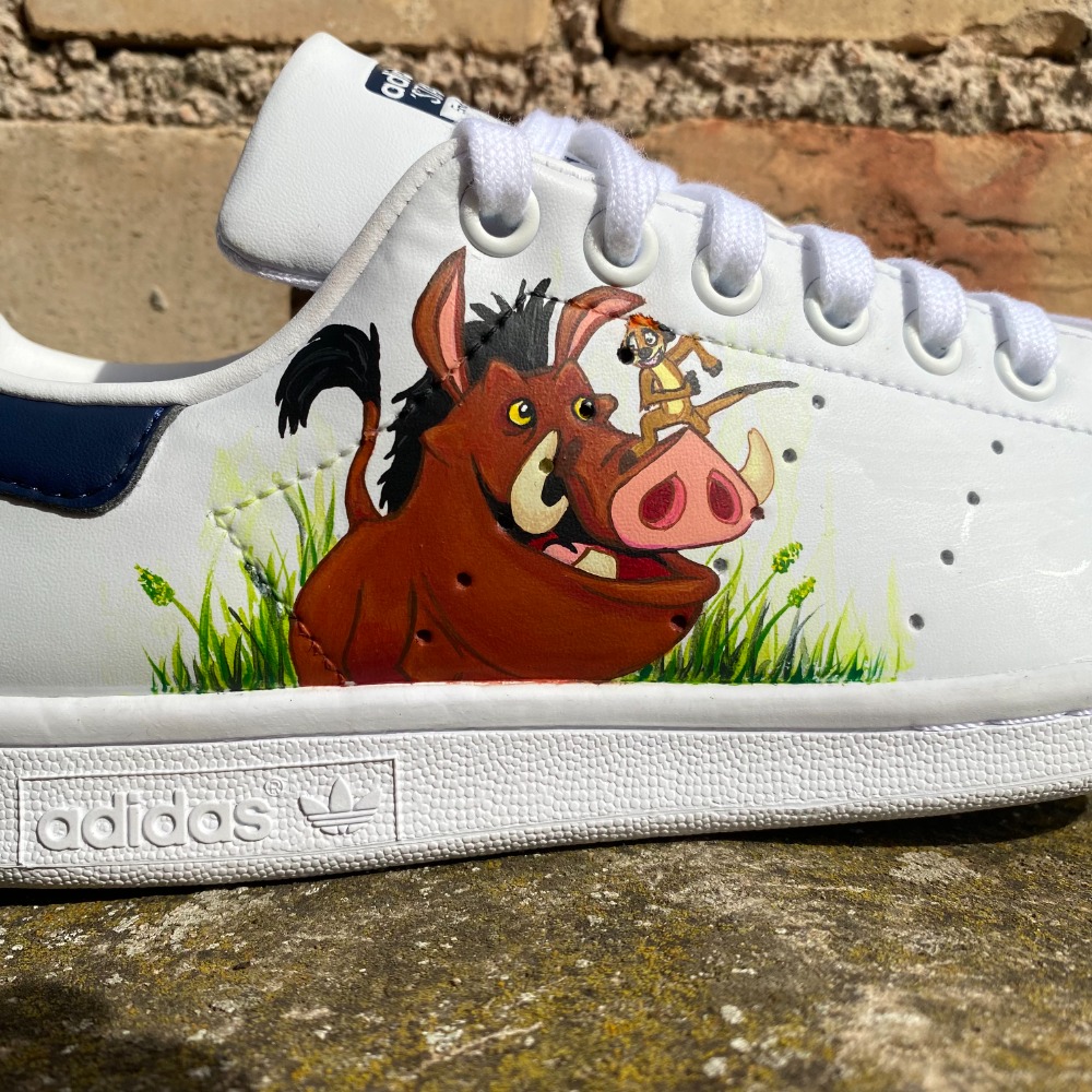 Stan smith peint Timon et Pumba
