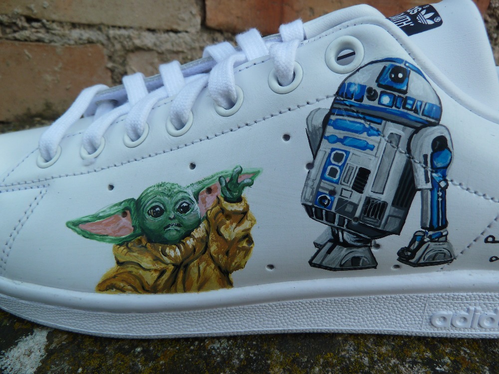 Stan smith custom Star Wars R2D2 et Grogu