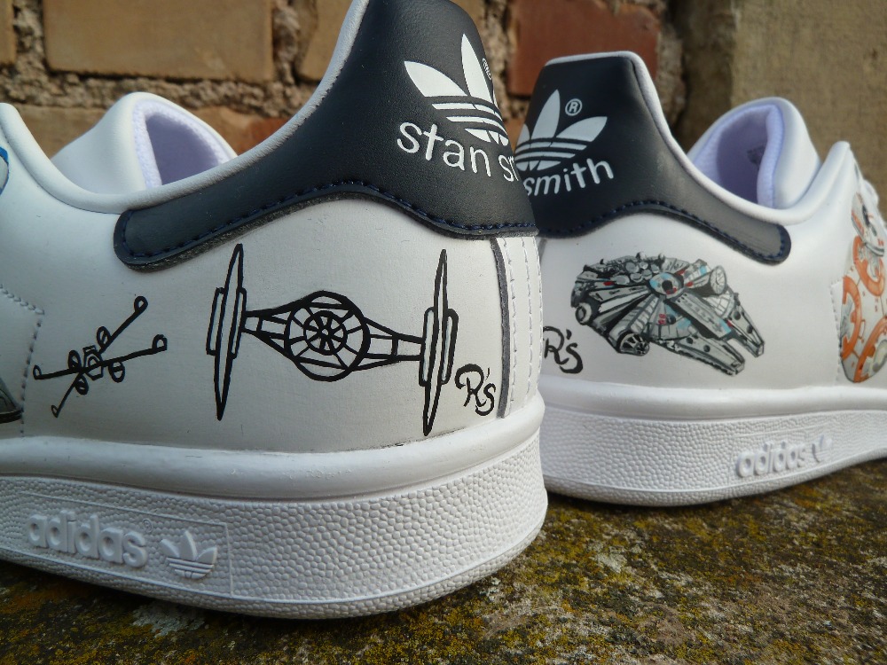 Stan smith Star Wars custom vaisseaux X ring et faucon millenium