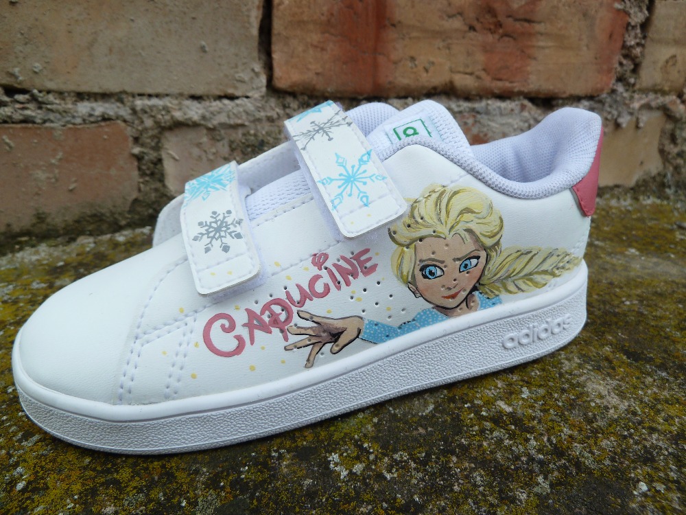 Stan Smith enfant custom reine des neiges avec prénom