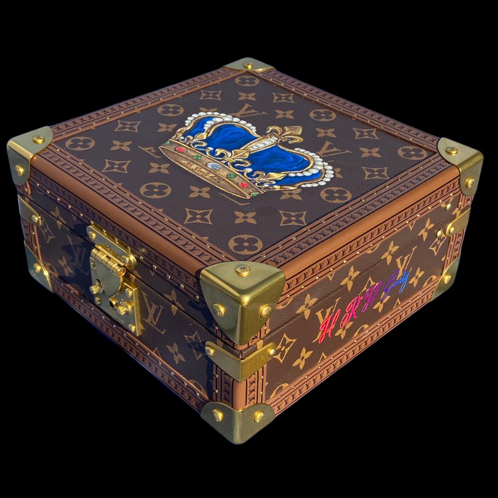 Coffret bijoux Louis Vuitton personnalisé initiales et couronne