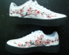 chaussures fleurs roses